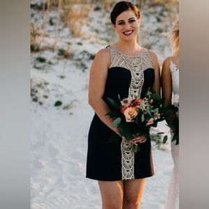 Lilly Pulitzer-LIKE NEW! Size 6, Gold & Navy Dress